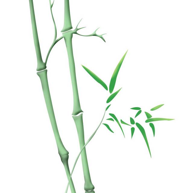 手绘竹素材