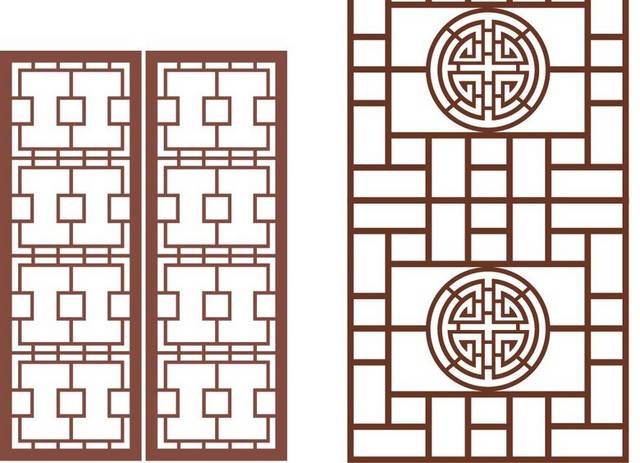 复古中式窗雕