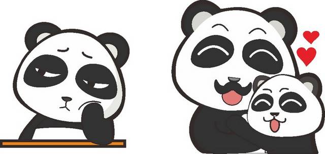 卡通的熊猫素材下载