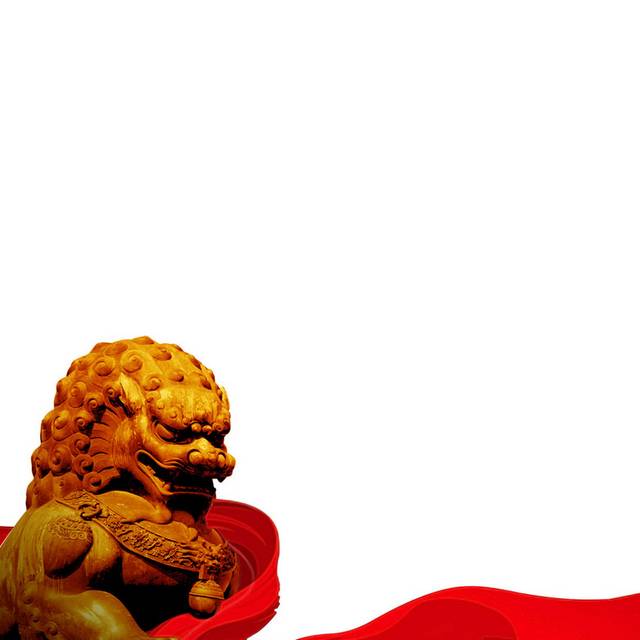 中国石狮子复古雕塑素材