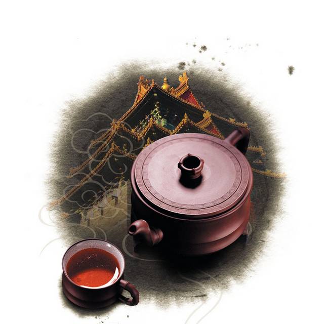 古风茶壶茶杯素材