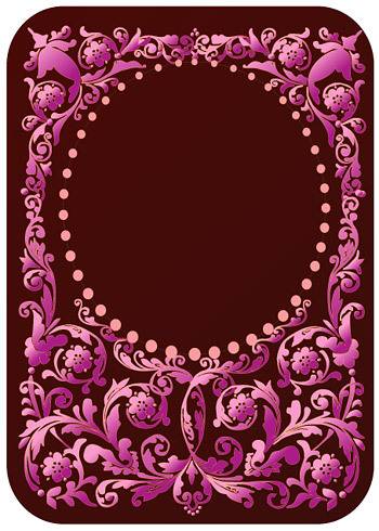 紫色欧式花纹