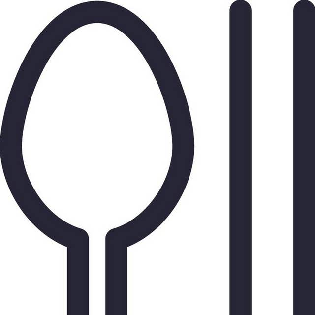矢量线性筷子勺子素材