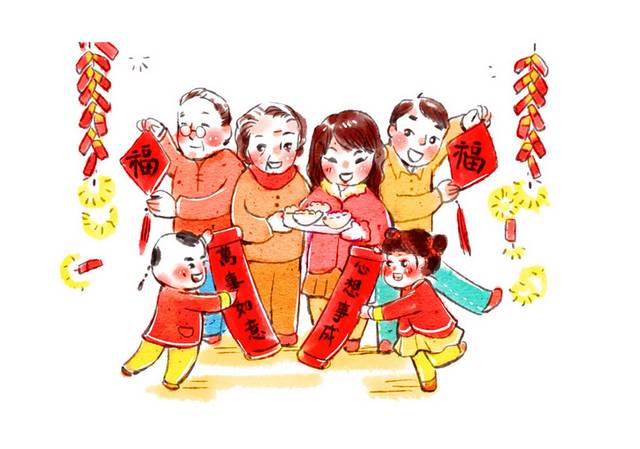 阖家团圆拜年娃娃