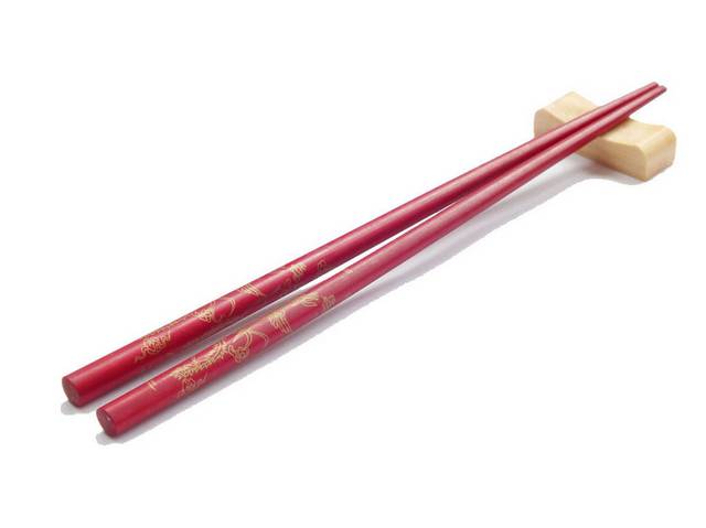 红色筷子元素