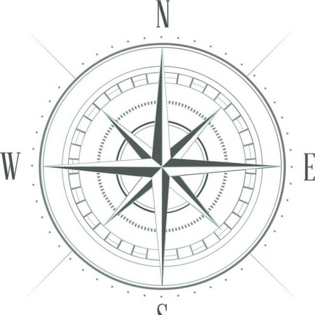 简洁指南针设计元素