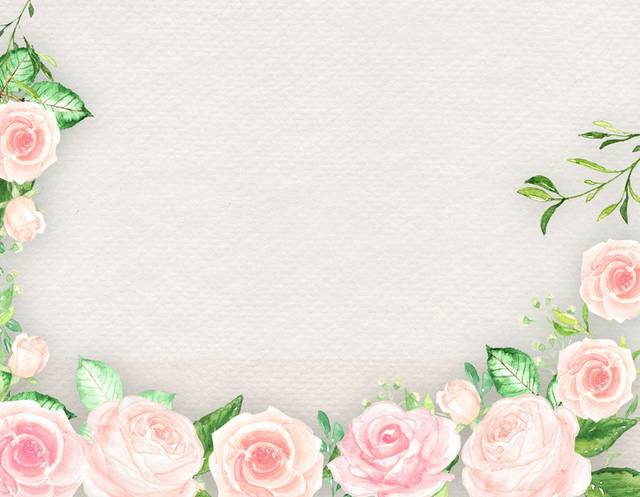 粉红玫瑰浪漫情人节贺卡H5背景素材