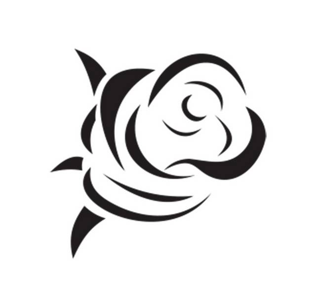 手绘玫瑰花素材设计