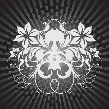黑白灰花纹