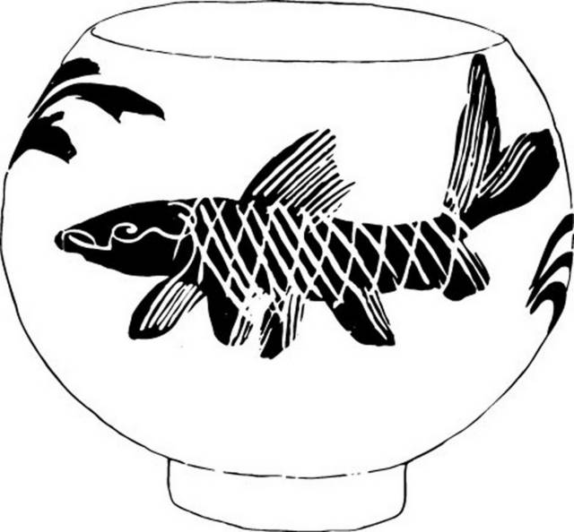 瓷器鱼图案素材