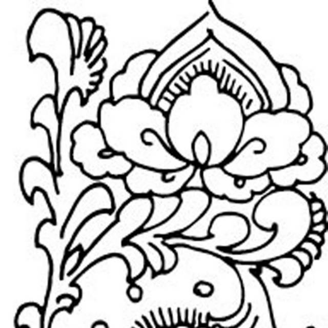 矢量黑白花纹素材