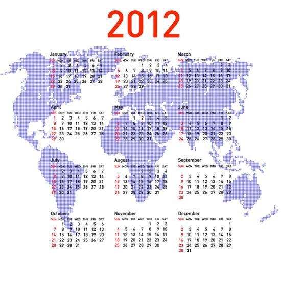 2012地图年历