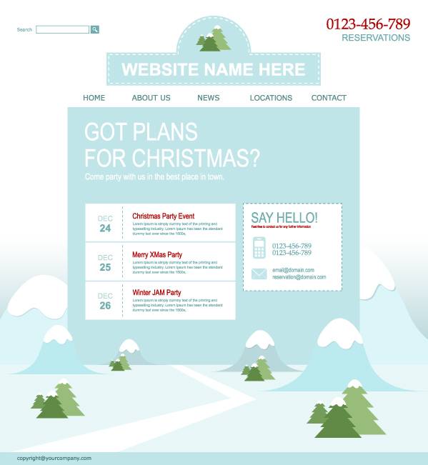 圣诞网站模板