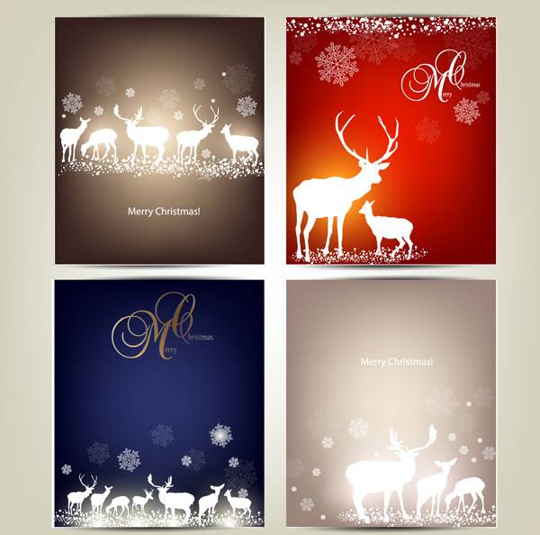 圣诞麋鹿卡片