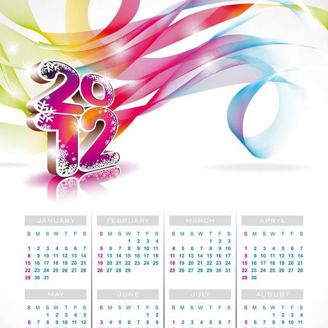 2012年日历