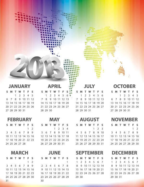 地球2013日历