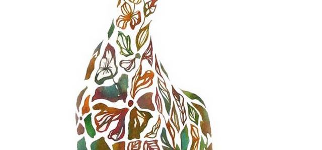彩色可爱长颈鹿素材