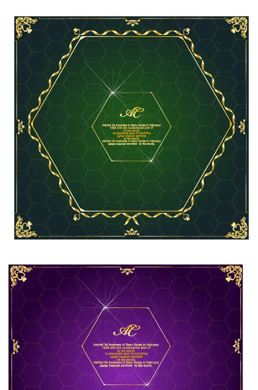 金色花边边框4