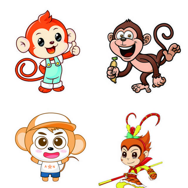 卡通猴子设计元素