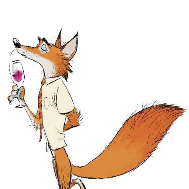 喝酒的狐狸设计元素