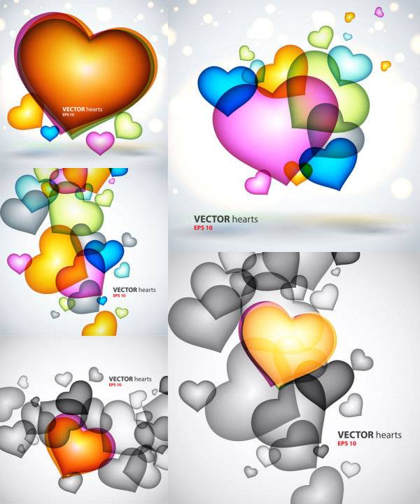 彩色的心型图形
