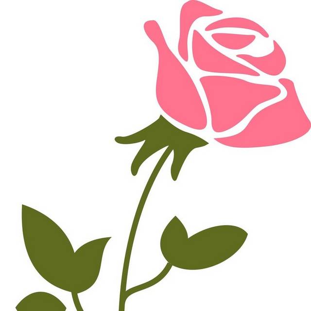 粉色手绘玫瑰设计元素