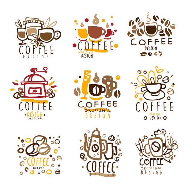 咖啡标志矢量素材
