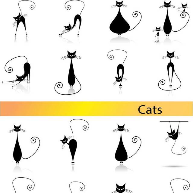 简约手绘小猫 图品汇