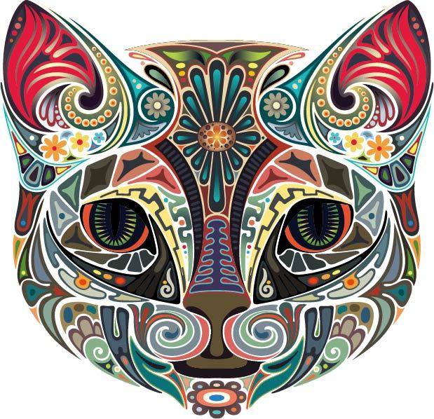 矢量猫头另类素材