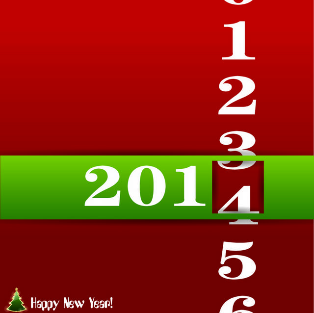 2014滚动数字新年贺卡