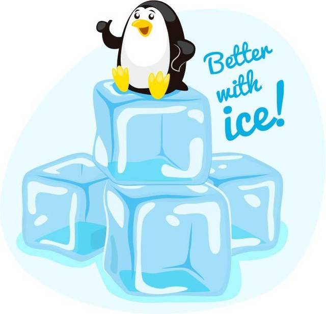 冰块上的企鹅素材