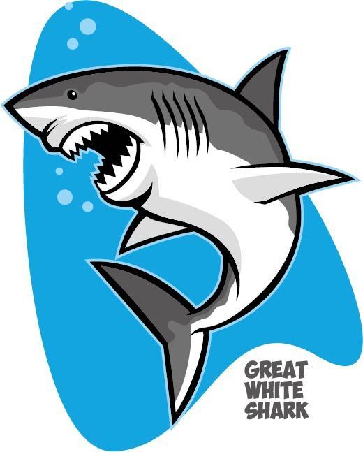 卡通海洋鲨鱼素材