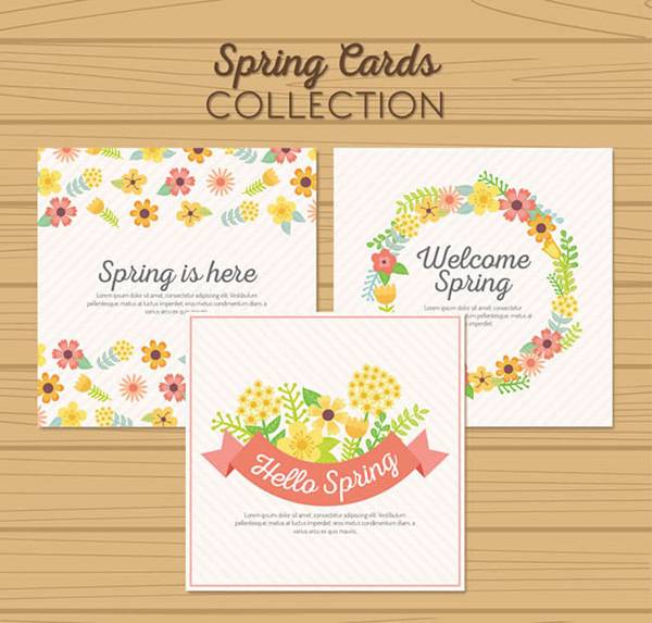 质朴春季花卉卡片