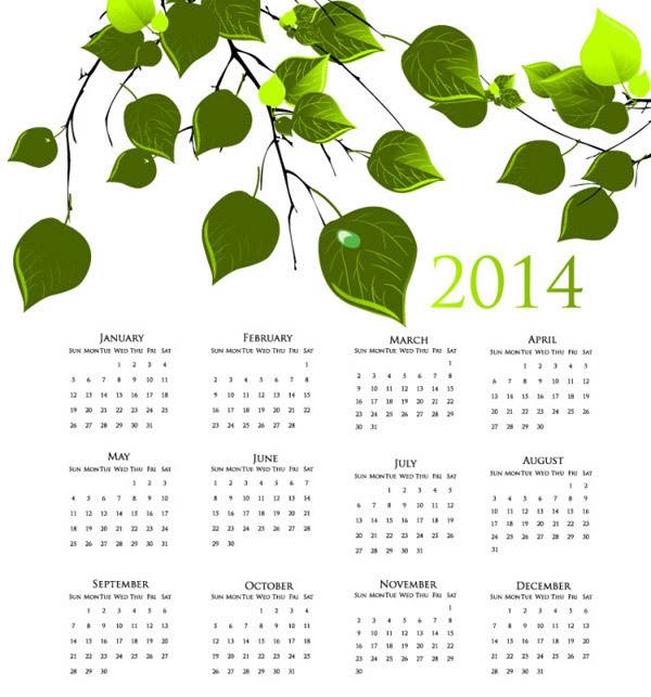 2014树枝年历