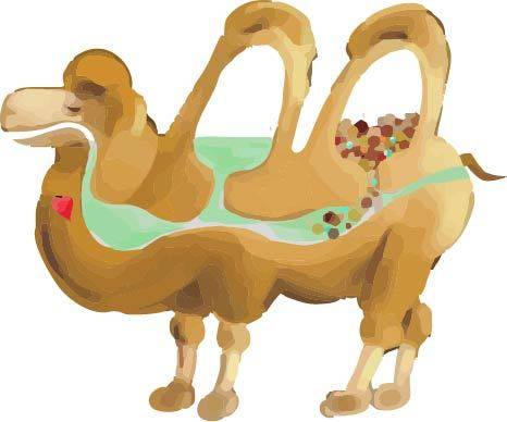 创意手绘骆驼