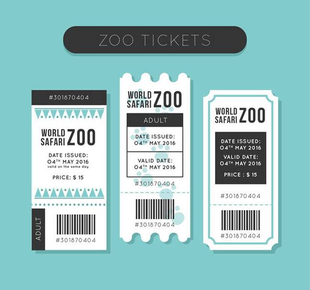 动物园门票设计素材