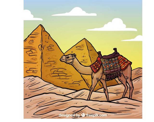 骆驼人金字塔素材