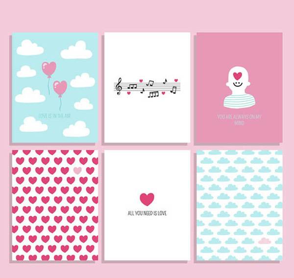 粉色清新图案卡片
