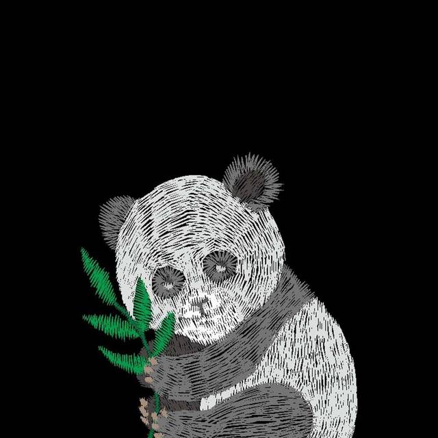 矢量熊猫和竹子素材