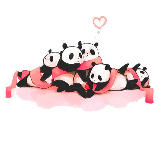 粉色熊猫素材