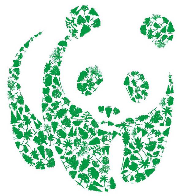 环保熊猫设计素材