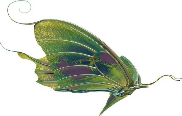 绿色蝴蝶设计素材