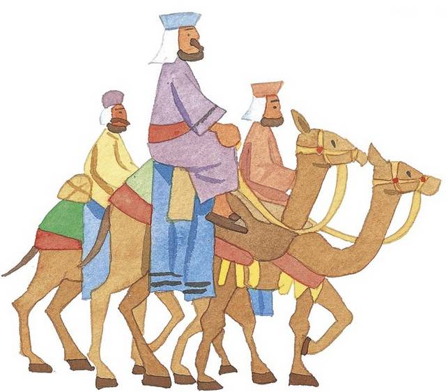 卡通人物骑骆驼