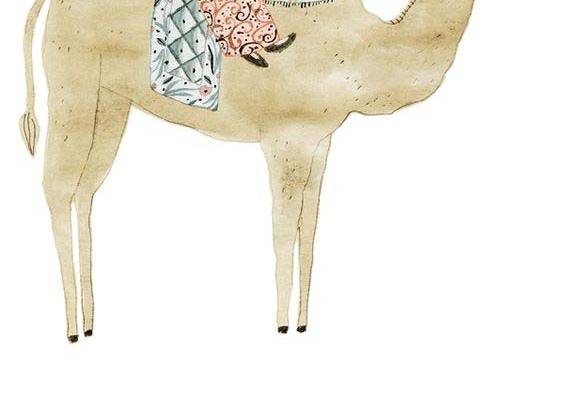 写实骆驼绘画