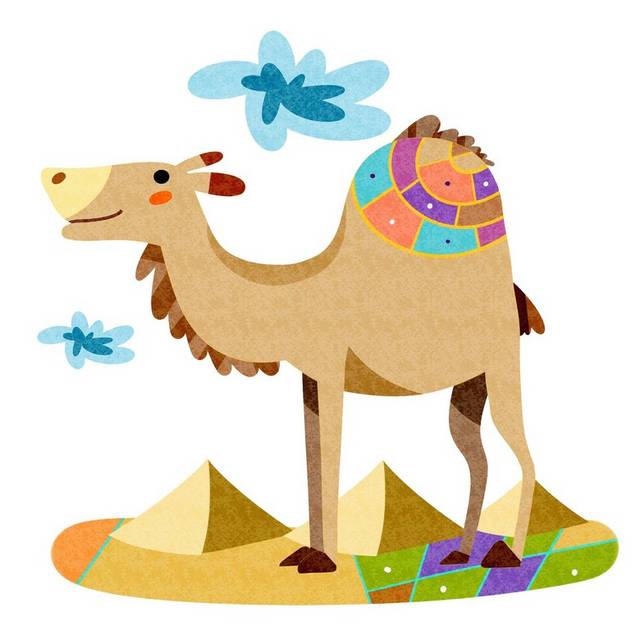 卡通骆驼素材免扣
