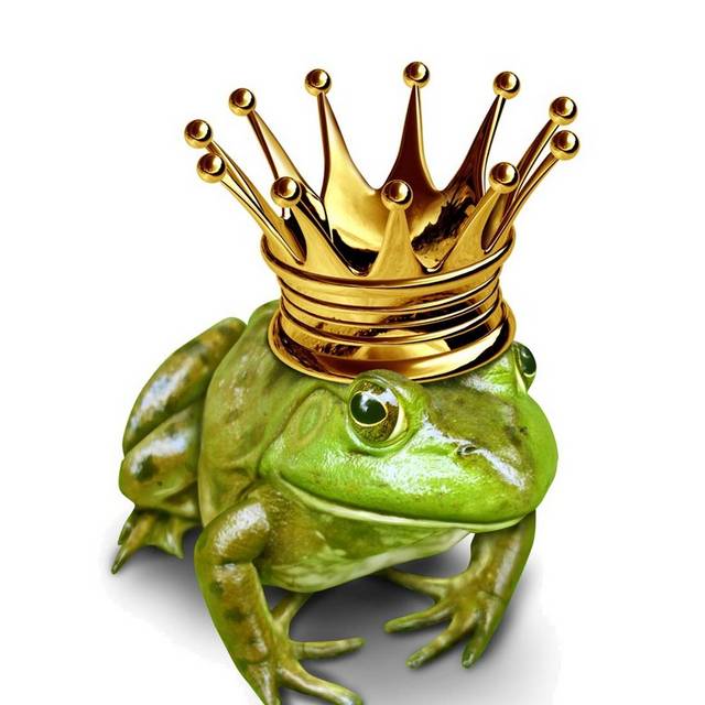 戴王冠的青蛙