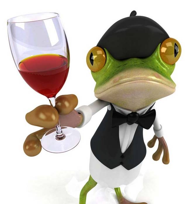 喝红酒的青蛙