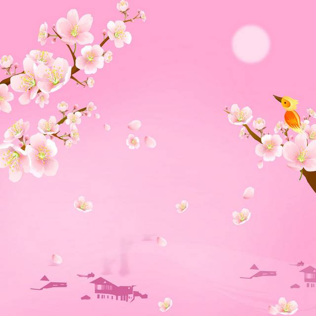 粉色桃花设计素材