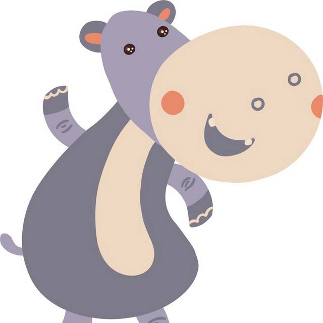 卡通河马免抠