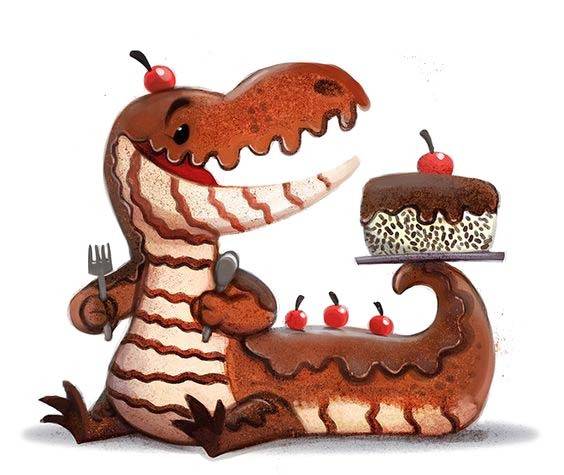 吃蛋糕的恐龙